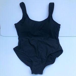 No Boundaries Black Scoop Back One Piece Swimsuit